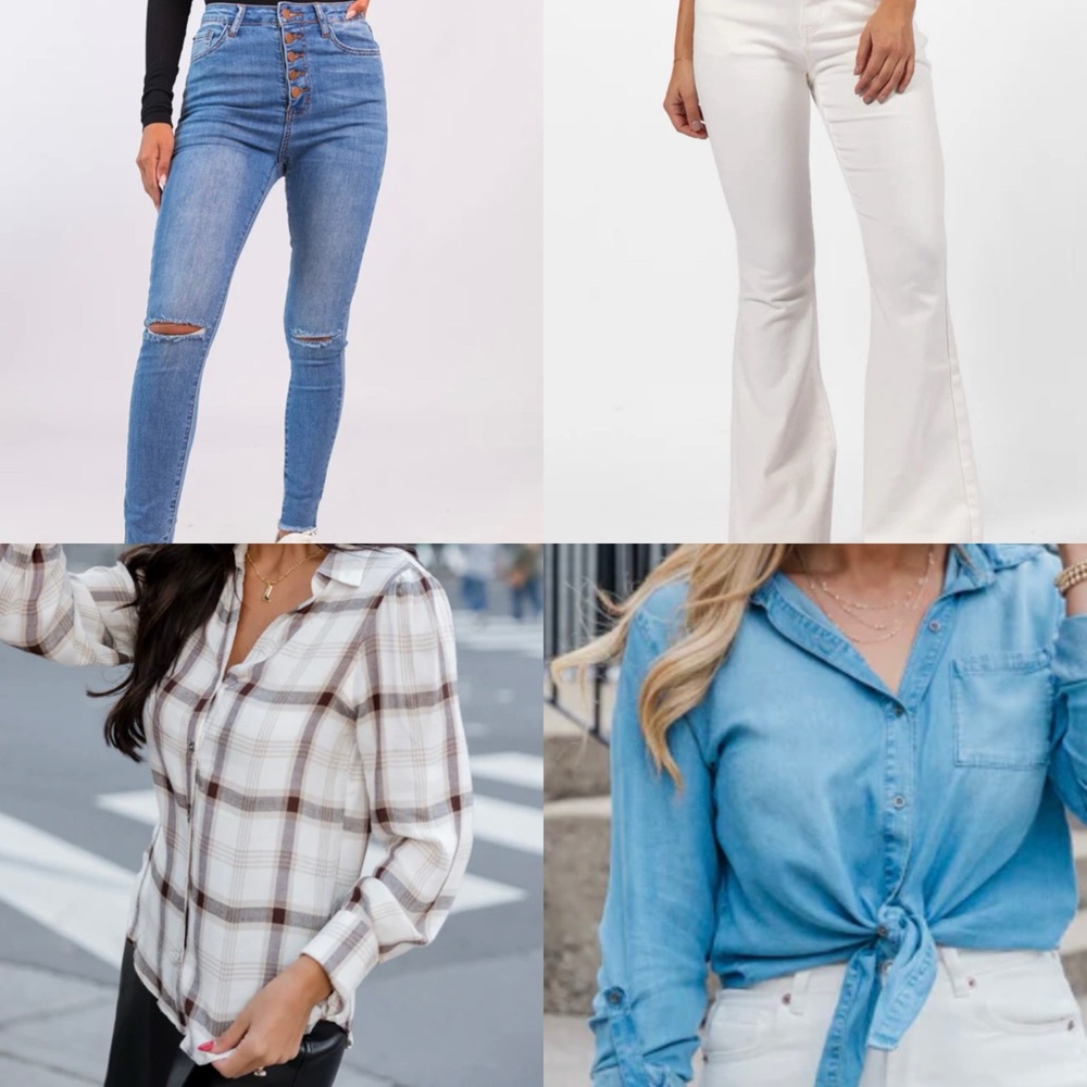 Pink Lily Denim Jeans plus 3 other items